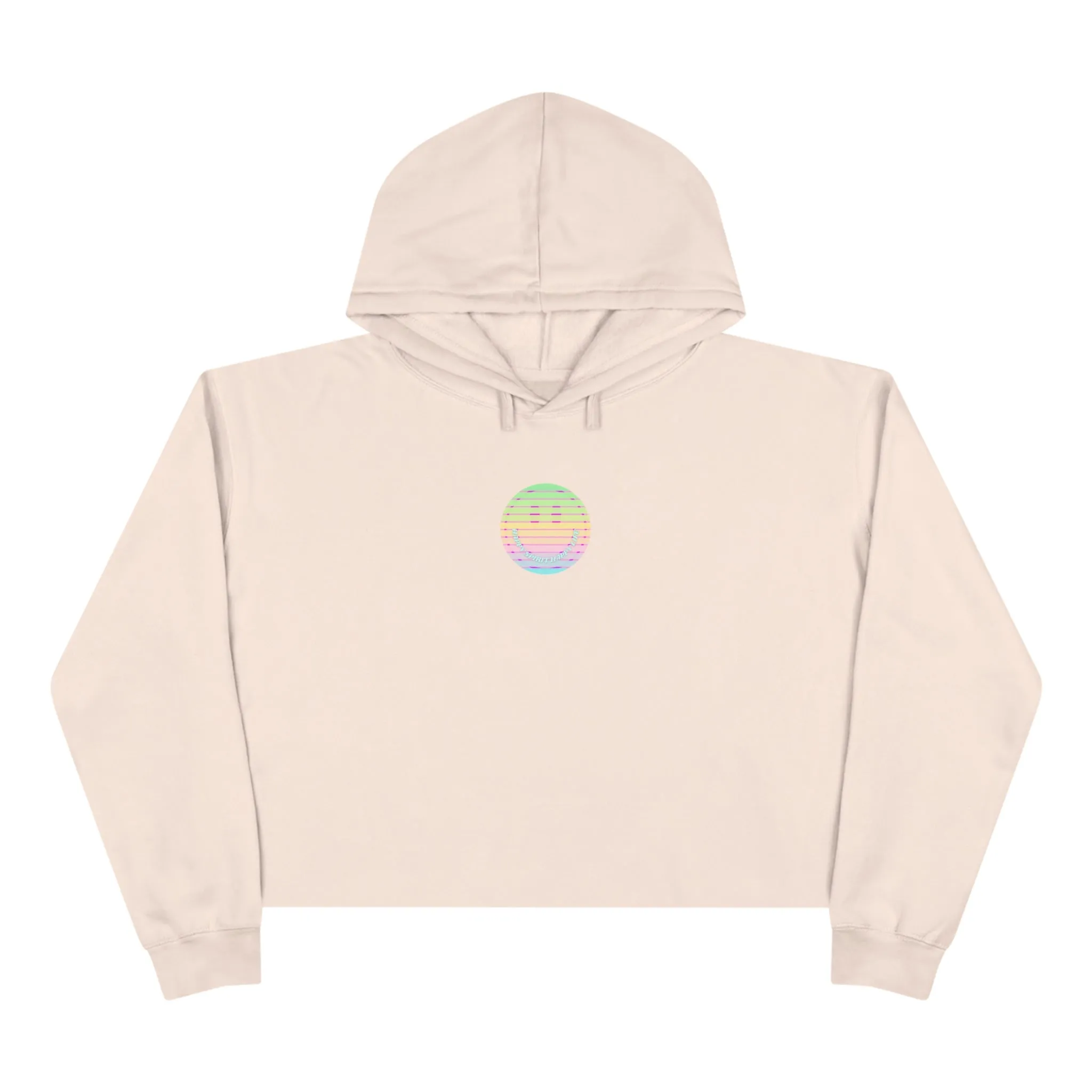 Aesthetic Cropped Hoodie, Smile Face Crop Top, Happy Spirit Happy Life Sunset Smile Cropped Top, Smile Hoodie, Hooded Cropped Pullover