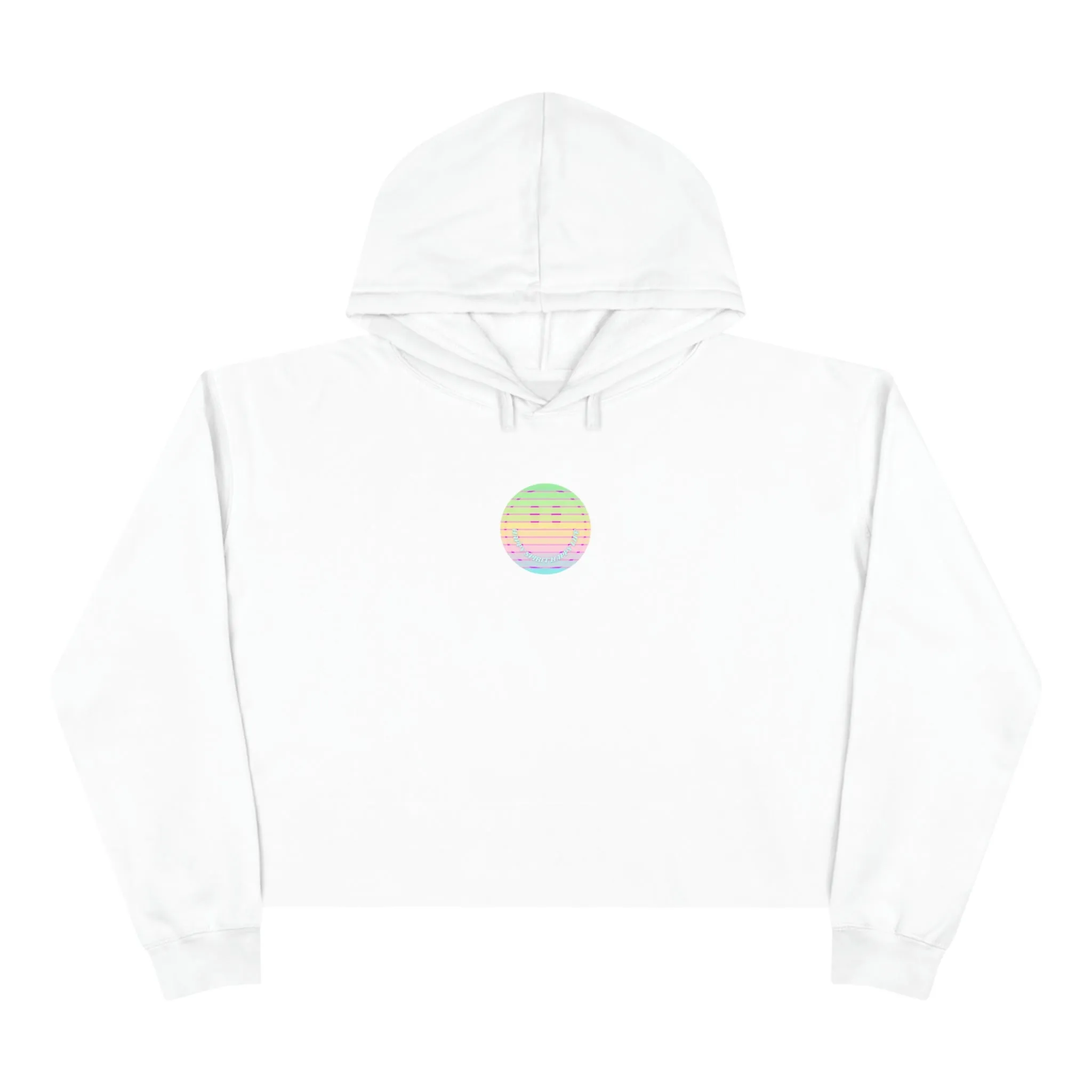 Aesthetic Cropped Hoodie, Smile Face Crop Top, Happy Spirit Happy Life Sunset Smile Cropped Top, Smile Hoodie, Hooded Cropped Pullover