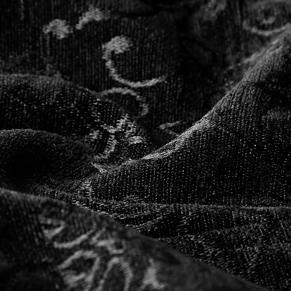 Baroque Black Jacquard Steampunk Tailored Waistcoat