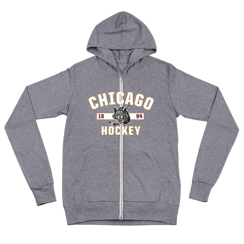 Chicago Wolves Adult Established Full Zip Hoodie