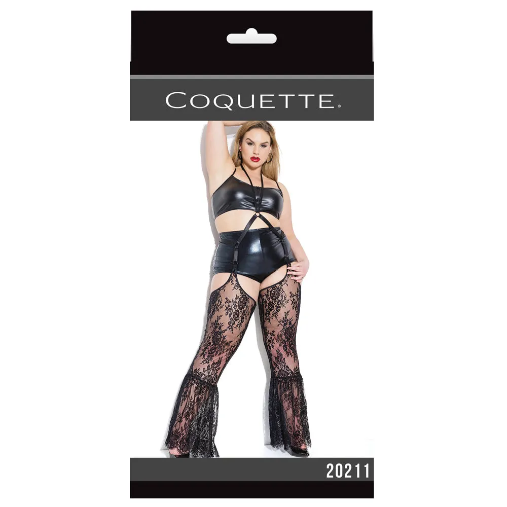 Coquette Bell Bottom Lace Chaps - Curvy