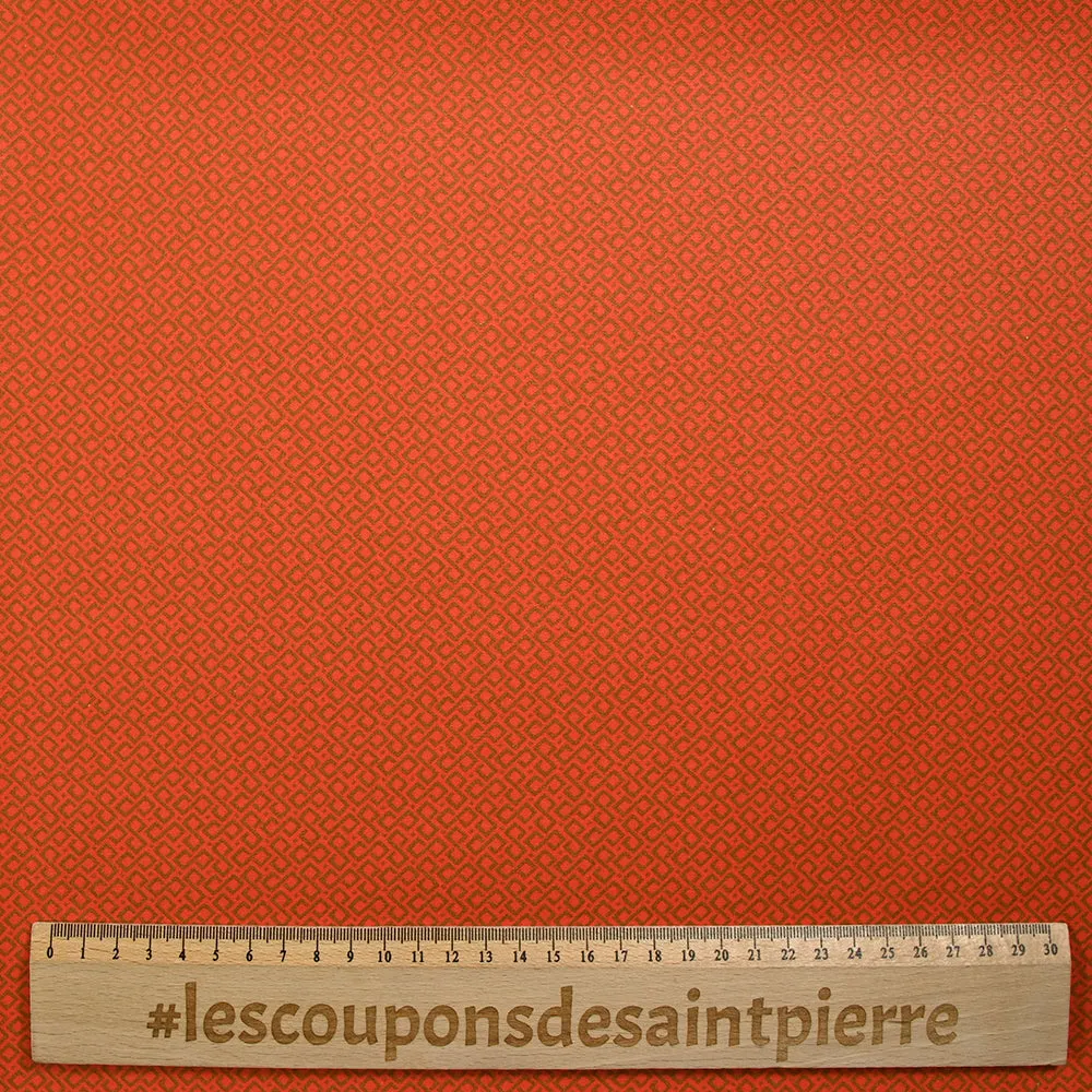 Coton imprimé chemin perdu fond orange