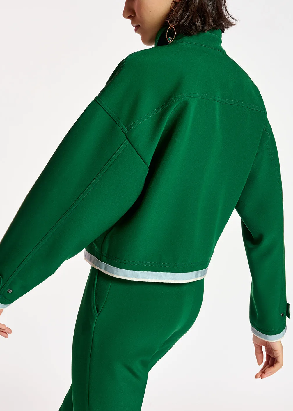 Dark green utility-inspired jacket