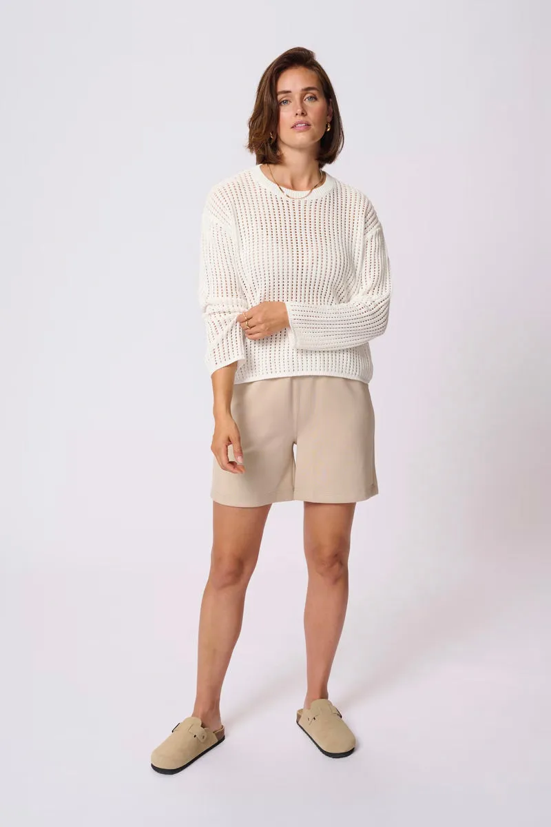 KAFFE KAsolar Knit Pullover Chalk White