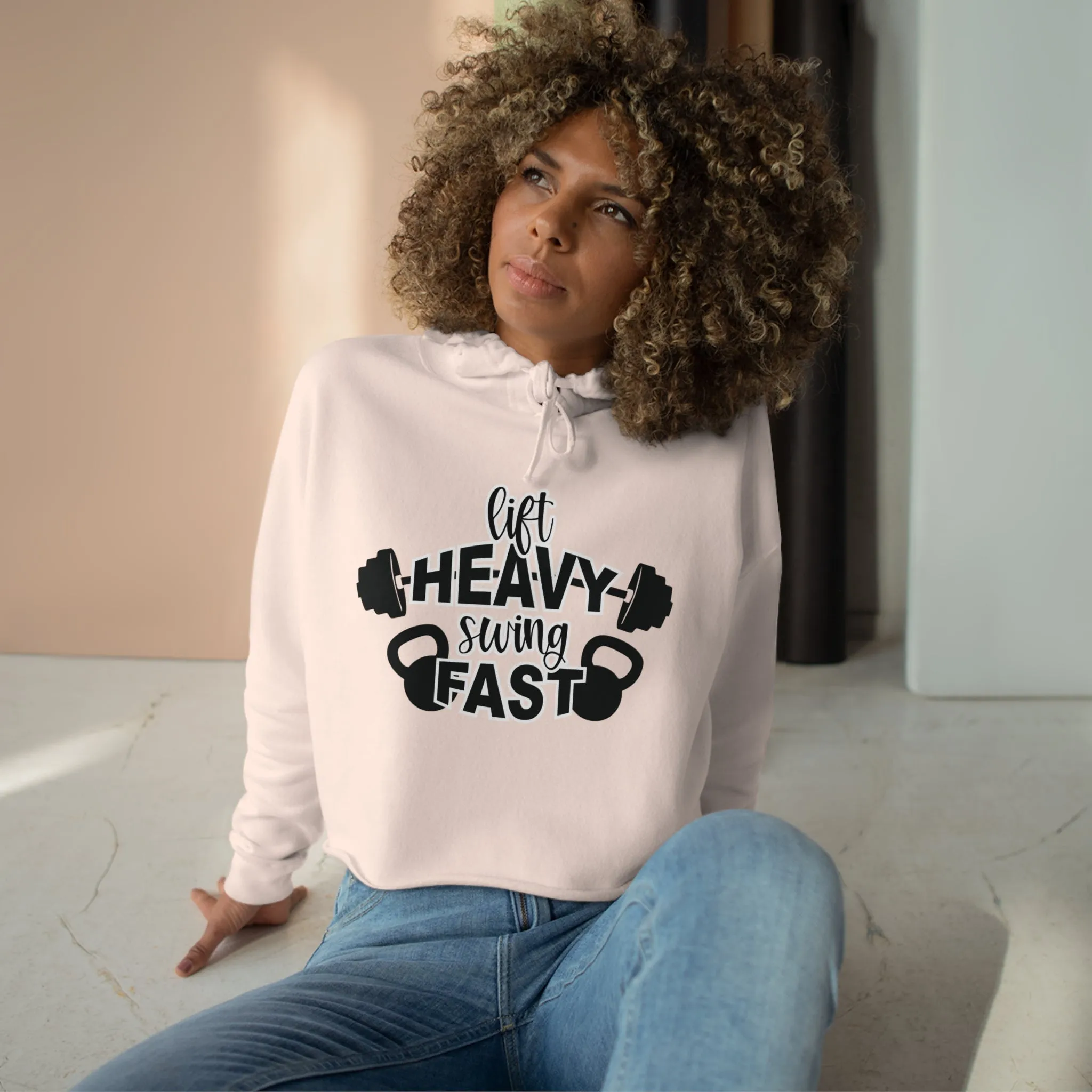 Lift Heavy Swing Fast - Crop - Classic Black Logo