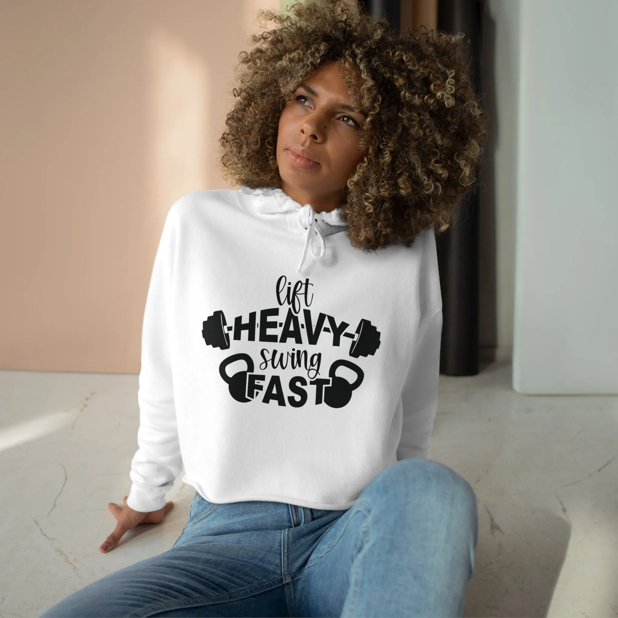 Lift Heavy Swing Fast - Crop - Classic Black Logo