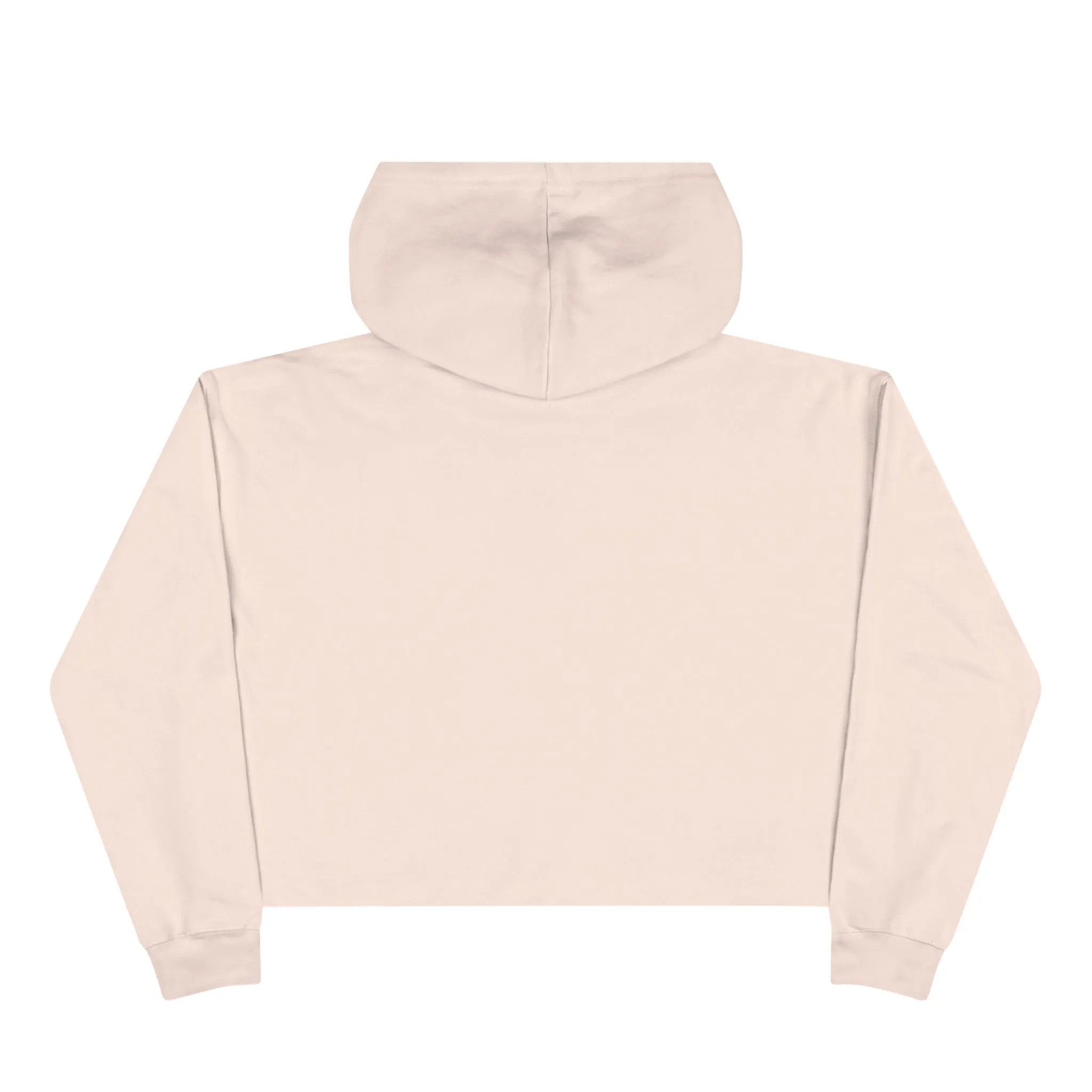 Lift Like A Girl - Crop Hoodie - Pale Pink with Black Logo