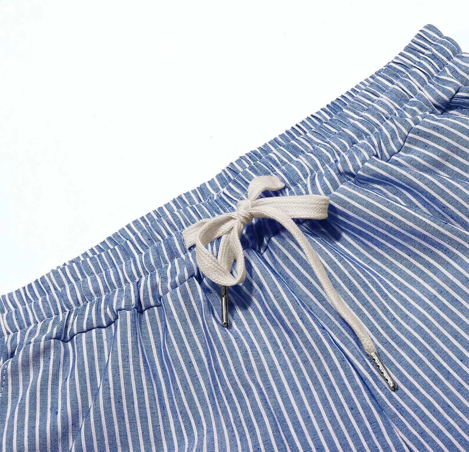 Linen Pants Women Linen Pants Elastic Capri Pants 2025 Pants with Pockets Wide Leg Cropped Pants Petite