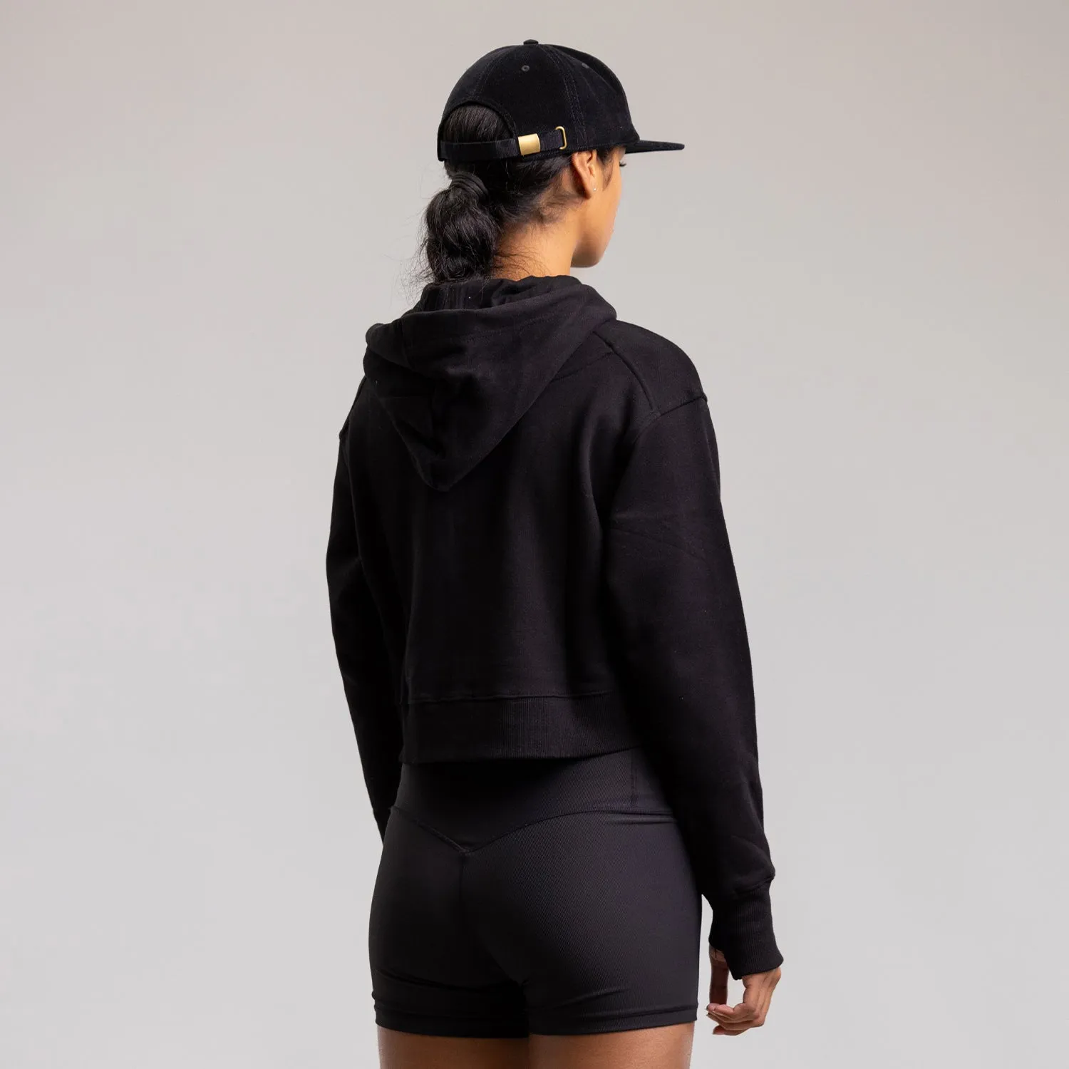 Morris 75 Zip Crop Hood - Women's BLACK