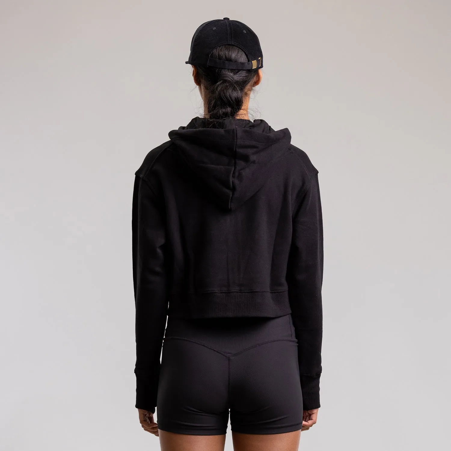 Morris 75 Zip Crop Hood - Women's BLACK
