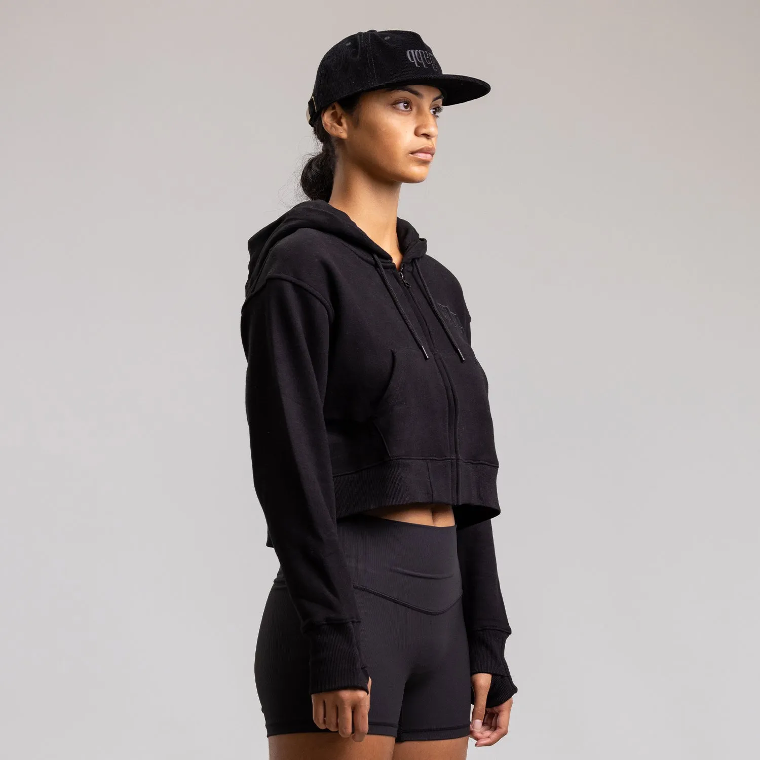 Morris 75 Zip Crop Hood - Women's BLACK