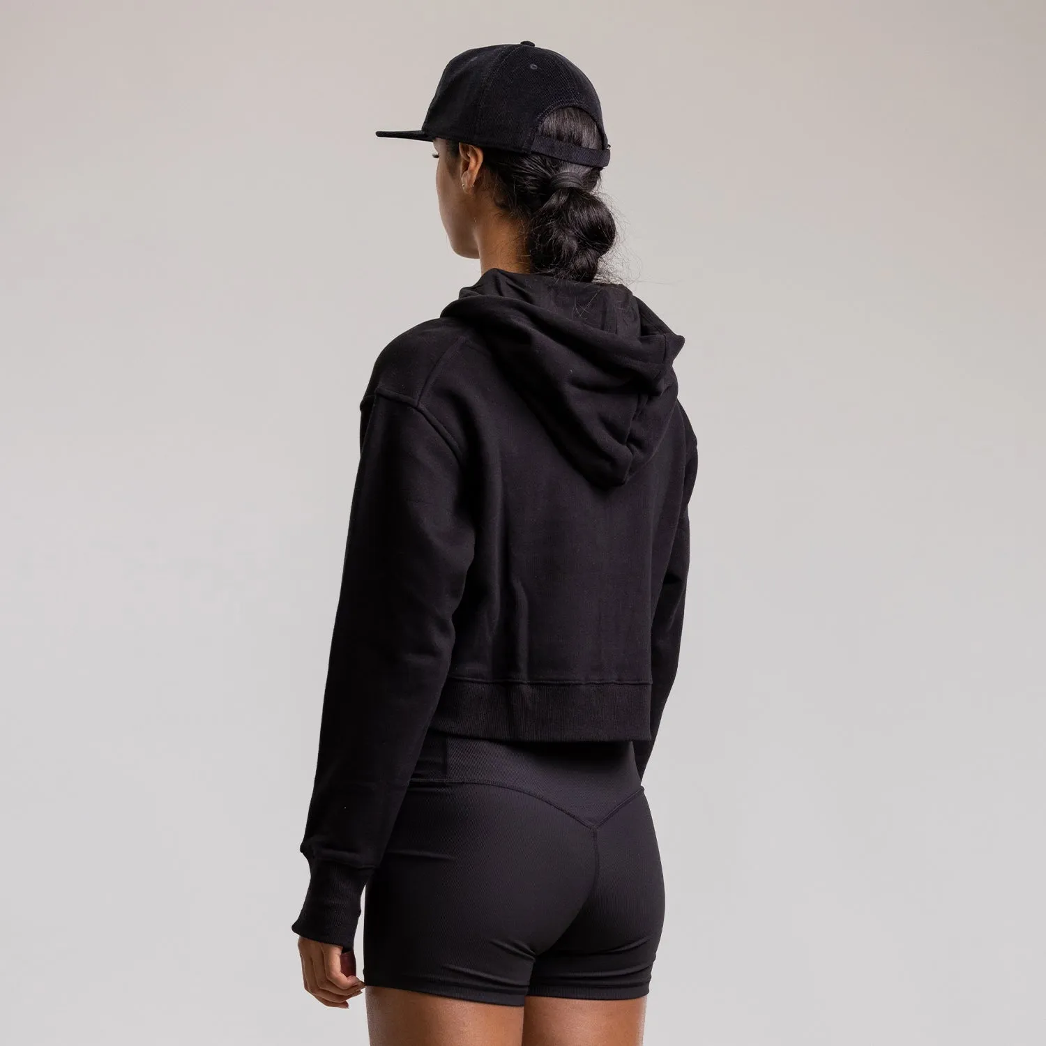 Morris 75 Zip Crop Hood - Women's BLACK