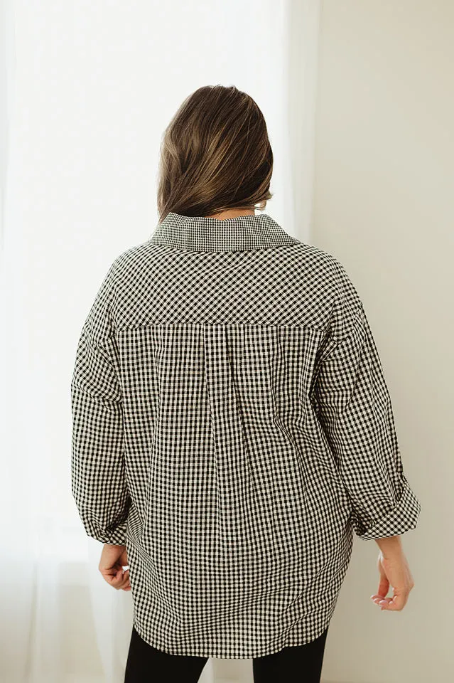 Mya Gingham Roll Tab