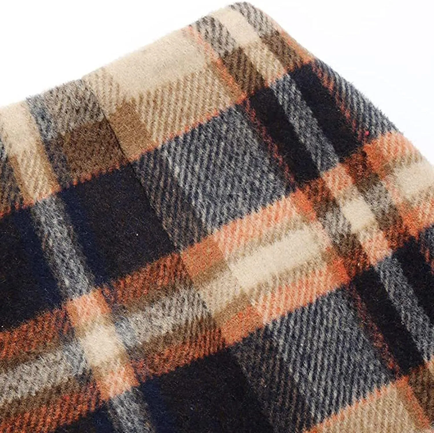 Pencil Skirt Women Pencil Plaid Skirts for Women Fall Winter High Waisted Bodycon Knee Length Wool Midi Skirt