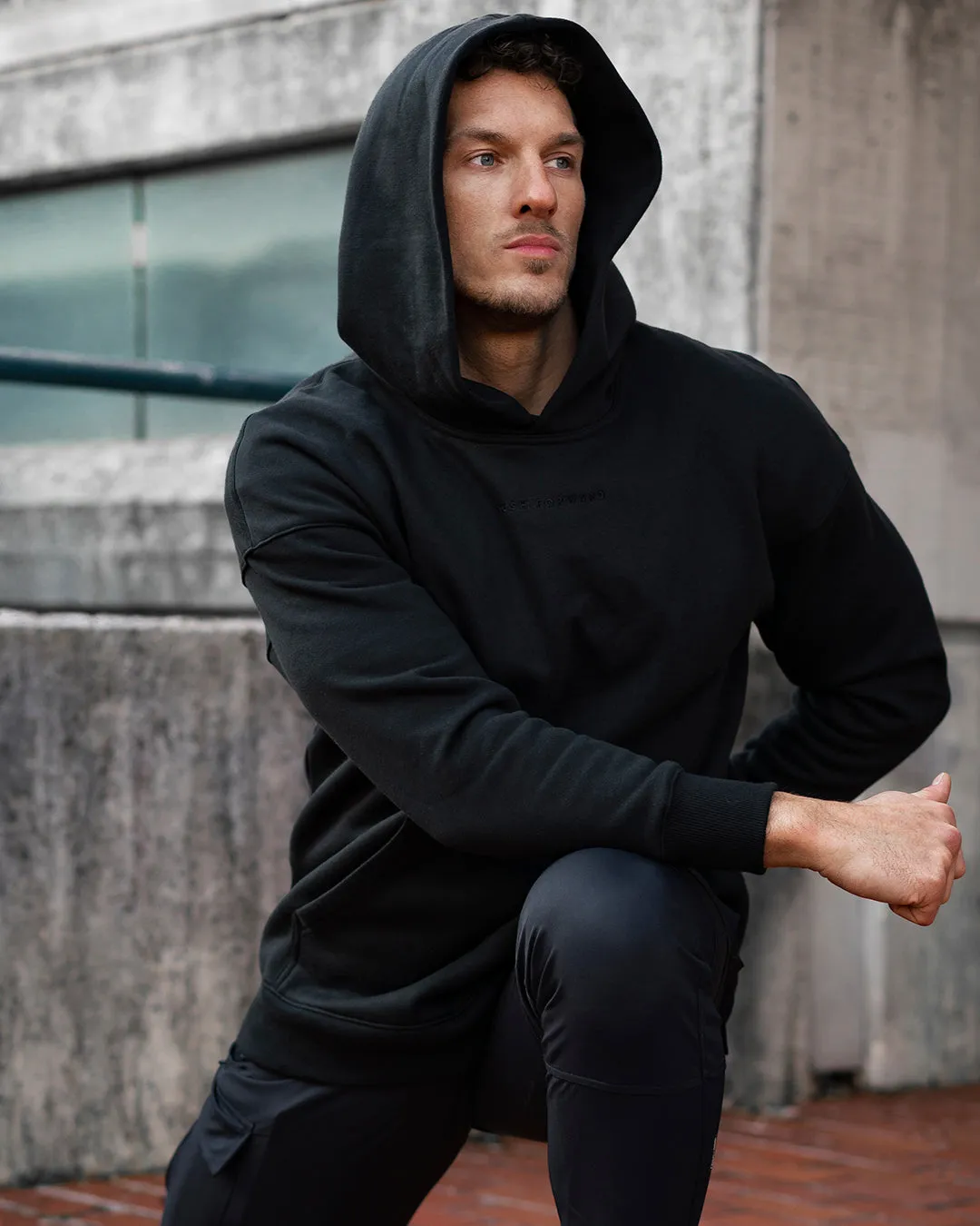 PFC: 001-2 - Men's Oversized Hoodie - Midnight Black