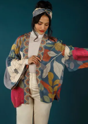 POWDER WINTR FLORAL KIMONO HEATHER
