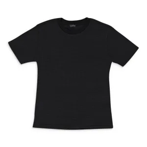 S S BABY THERMAL BLACK T-SHIRT