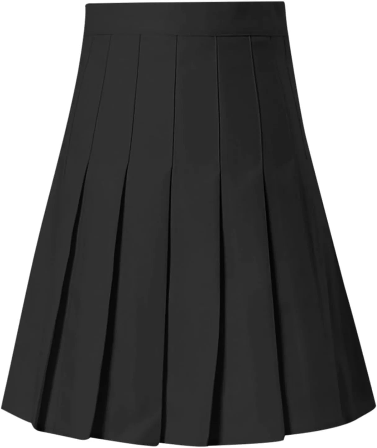 Skirts for Women Summer Trendy High Waist A-Line Casual Knee Length Maxi Skirts Solid Baggy Pleated Half Dresses
