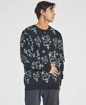 Sunset Relaxed Knit Jumper Jet Black
