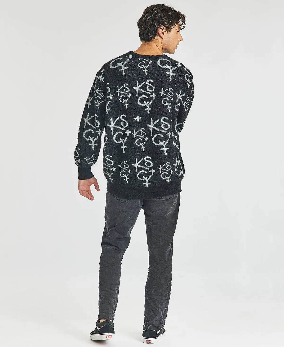 Sunset Relaxed Knit Jumper Jet Black