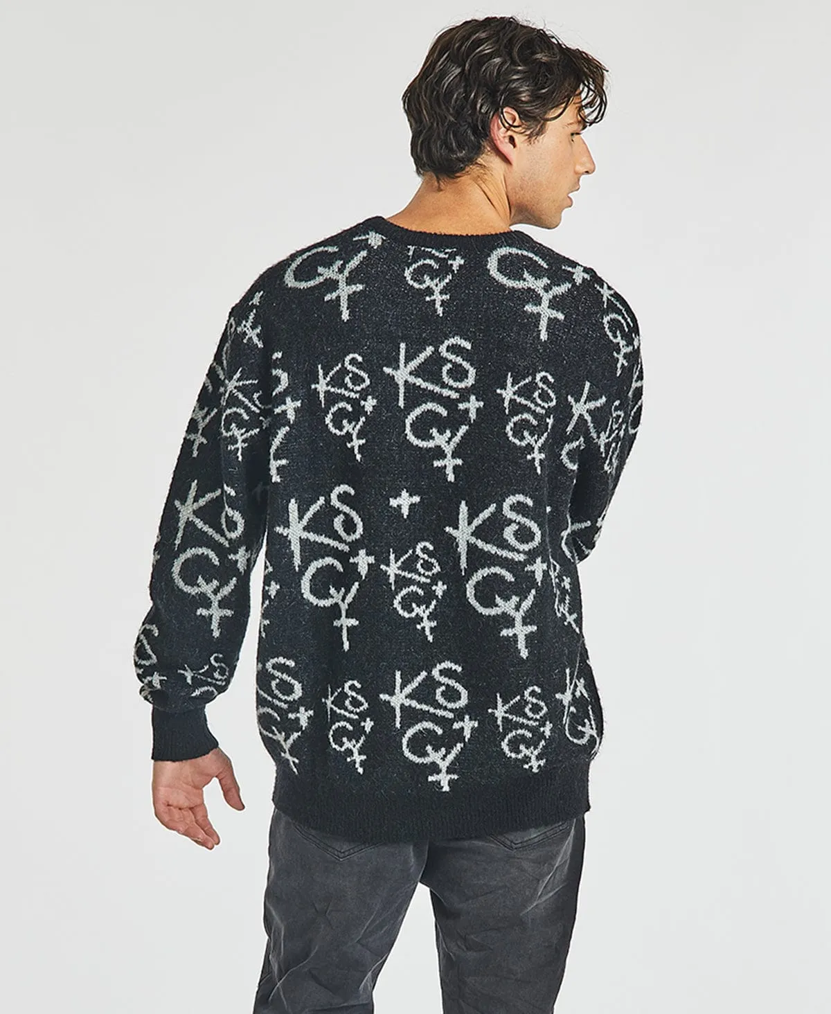 Sunset Relaxed Knit Jumper Jet Black