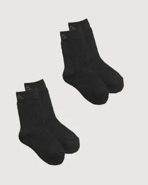 Thermo Kids' Unisex Socks 2Pk - Black
