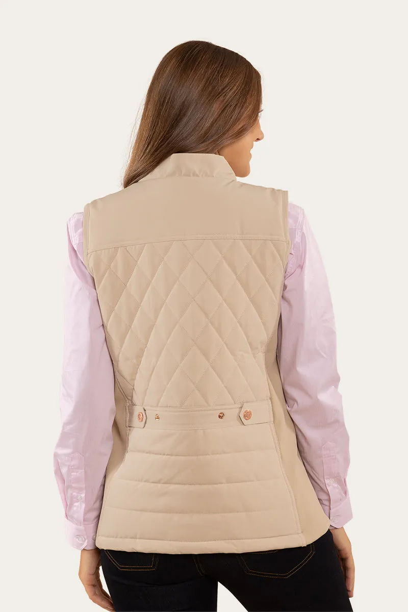 Toorak Womens Quilted Vest - Dark Sand