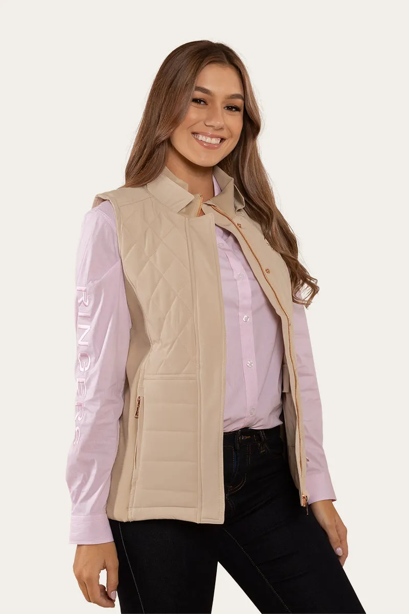 Toorak Womens Quilted Vest - Dark Sand