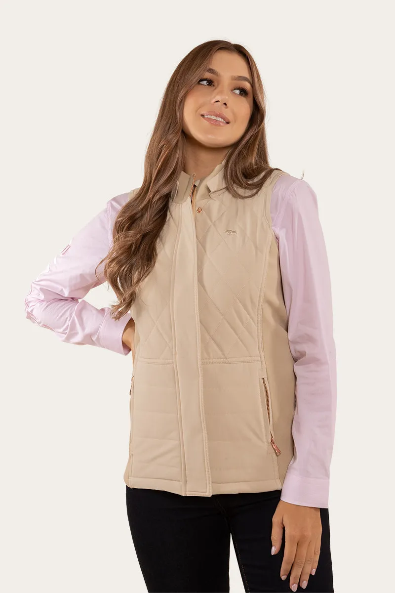 Toorak Womens Quilted Vest - Dark Sand