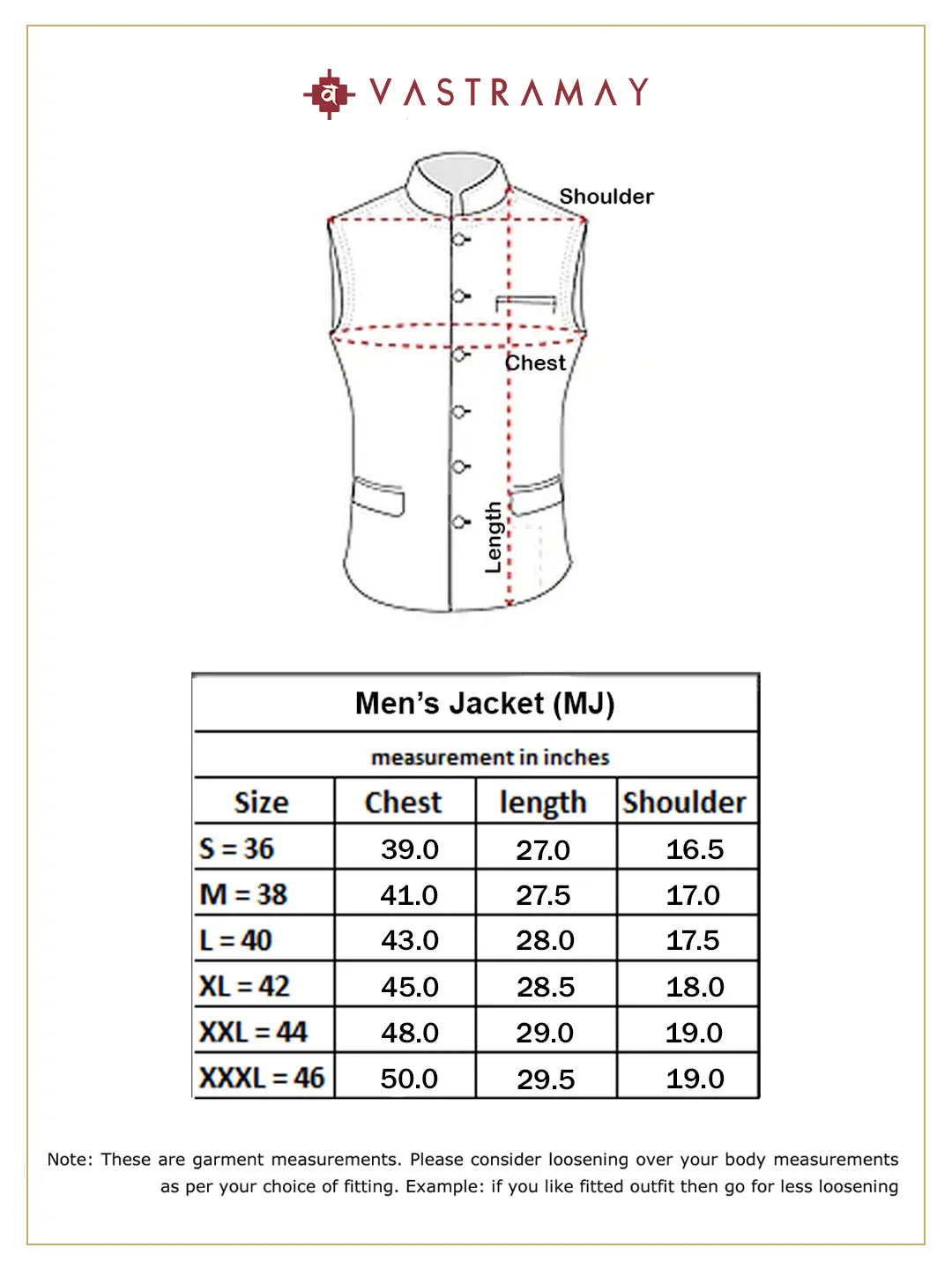 VASTRAMAY Yellow Nehru Jacket